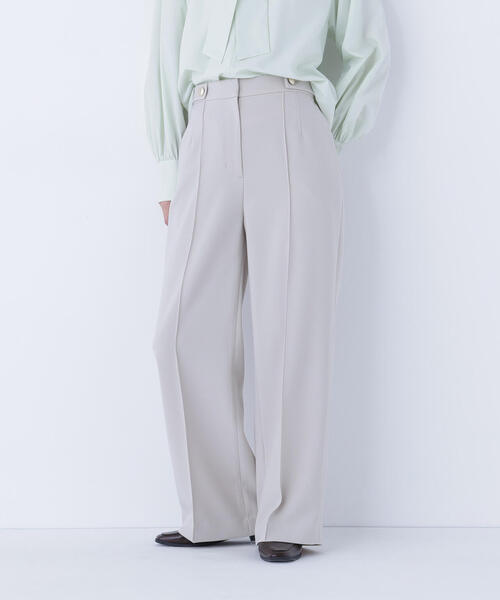 パンツ ゴールドボタンワイドパンツ レディース_14