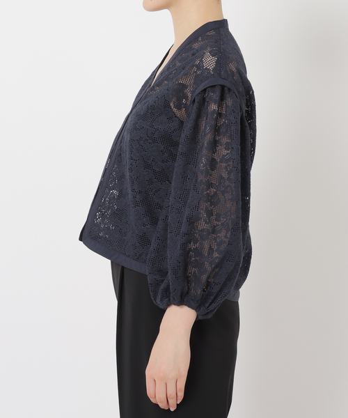 「VERMEIL par iena」 7分袖ブラウス FREE ネイビー レディース_画像10