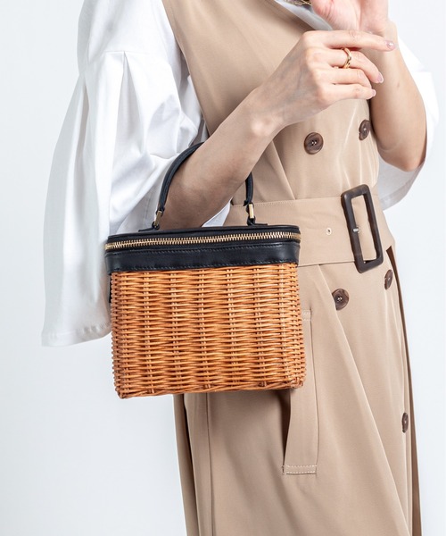 新品　未使用　タグ付き　ザバグマティ　カゴ　かご　ショルダー　ミニ　コンパクト The Bagmati（ザバグマティ） かごバッグ カゴバッグ 「The Bagmati