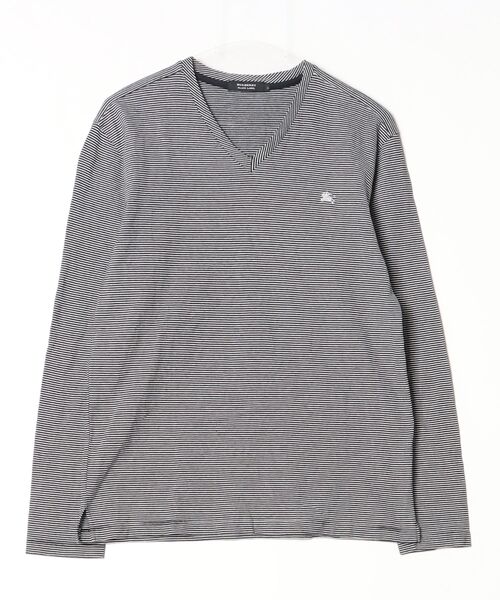 Burberry バーバリー　トップス　長袖　ボーダー　ブラック BURBERRY BLACK LABEL（バーバリーブラックレーベル） ボーダー柄長袖T