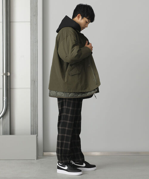 「BEAMS HEART」 モッズコート LARGE オリーブ メンズ_画像3