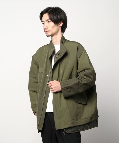 「BEAMS HEART」 モッズコート LARGE オリーブ メンズ_画像4