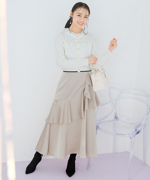 WILLSELECTION（ウィルセレクション） ロング スカート アシメラッフル