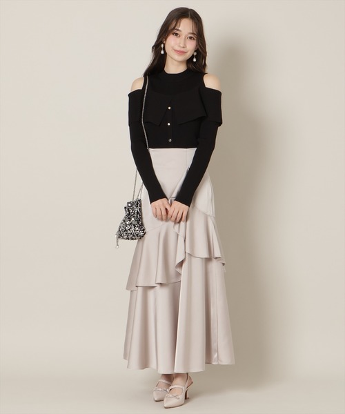 WILLSELECTION（ウィルセレクション） ロング スカート アシメラッフル