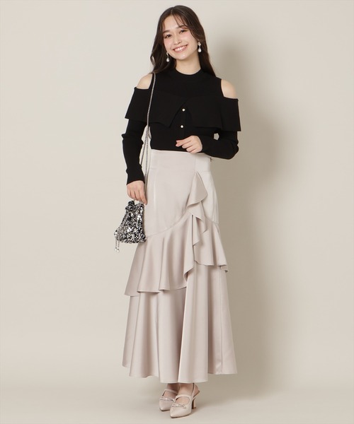 WILLSELECTION（ウィルセレクション） ロング スカート アシメラッフル