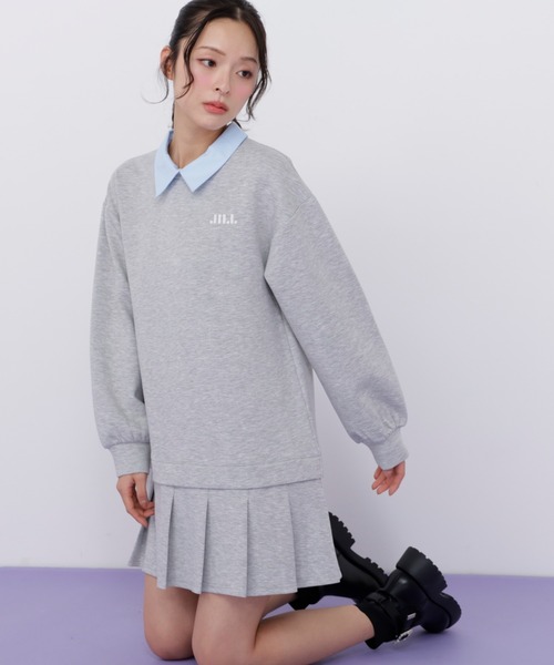 【完売品】新品タグ付 JILL スウェットプリーツワンピ グレー JILL by JILL STUART（ジルバイジルスチュアート） ワンピース