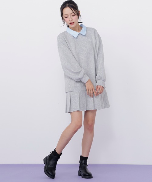 【完売品】新品タグ付 JILL スウェットプリーツワンピ グレー JILL by JILL STUART（ジルバイジルスチュアート） ワンピース