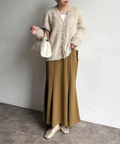 「Thevon」 ニットカーディガン FREE ベージュ レディース_画像2