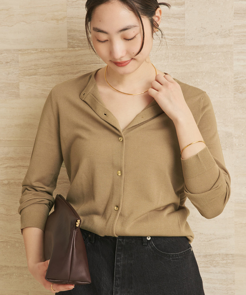 plage（プラージュ） カーディガン 「追加」vis/silk mix カーディガン