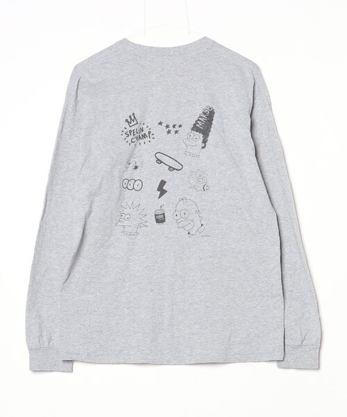 「The Simpsons」 「rockstanley」長袖Tシャツ M ダークグレー メンズ_画像2