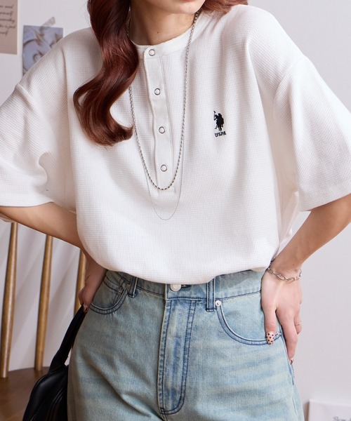 U.S. POLO ASSN.（ユーエスポロアッスン） ヘンリーネック tシャツ