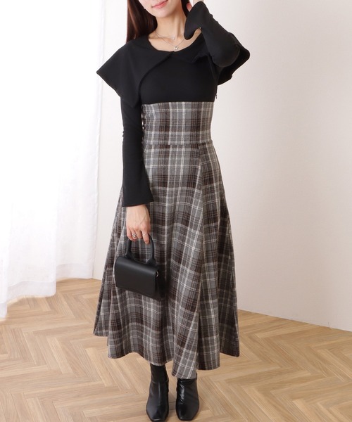 「Lace Ladies」 ドッキングワンピース S ブラック レディース_画像2