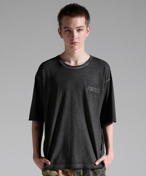 GRANCY Tシャツ GRANCY tシャツ 「GRANCY」Military Studs Design Distressed T-shirt