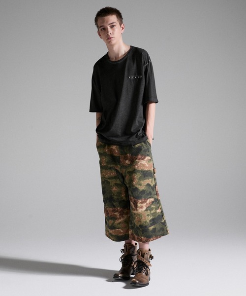 GRANCY tシャツ 「GRANCY」Military Studs Design Distressed T-shirt