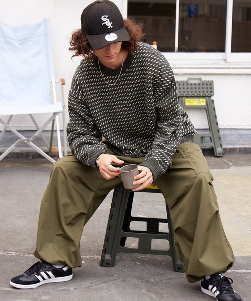 「BARK MANHATTAN」 長袖ニット M ブラック メンズ_画像6