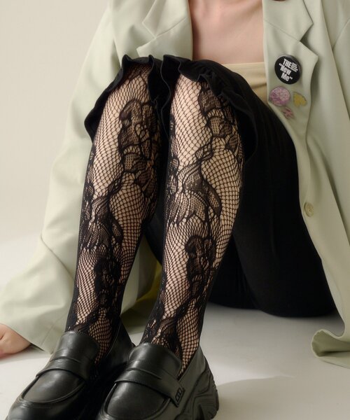 ★美品★castelli　INEOSジャケットタイツ 上下セット（約7万相当） Kastane（カスタネ） タイツ フラワーレースタイツ レディース