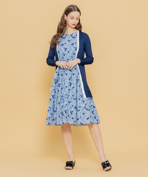 トッカ TOCCA ニット リブ カーディガン 長袖 Vネック XS ネイビー TOCCA - TOCCA トッカ リブ カーディガン sizeXS/紺 □◇ レディースの