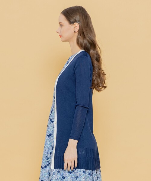 【新品タグ付】TOCCA トッカ ニット カーディガン XS 濃紺 TOCCA（トッカ） カーディガン GLOW CORSAGE KNIT ニットカーディガン