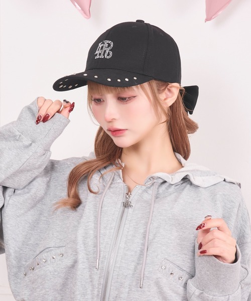 LAFARY（ラファリー） キャップ 帽子 ロゴスタッズキャップ レディース