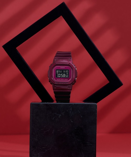 「G-SHOCK」 デジタル腕時計 FREE レッド レディース_画像6