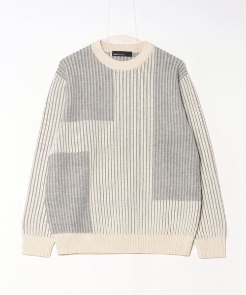 「green label relaxing」 長袖ニット S グレー メンズ_画像2