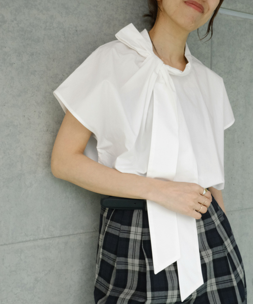 IENA(イエナ) ブラウス シャツ Maison IENA 別注 Nell/ネル ボウタイ IENA(イエナ) ブラウス シャツ Maison IENA 別注 Nell/ネル ボウタイ