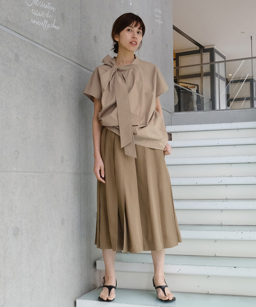 【ヘムレン】IENA♡ボウタイ Vネックブラウス IENA(イエナ)の【洗える】＆NAVY 2wayボウタイブラウス通販
