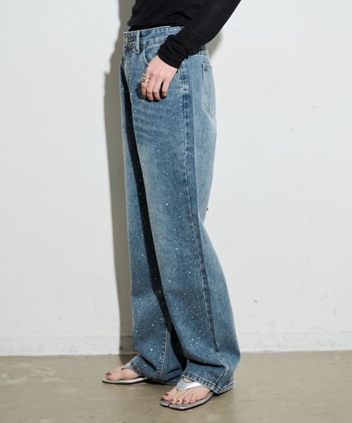 「Shelly island」 デニムパンツ S ブルー レディース_画像2