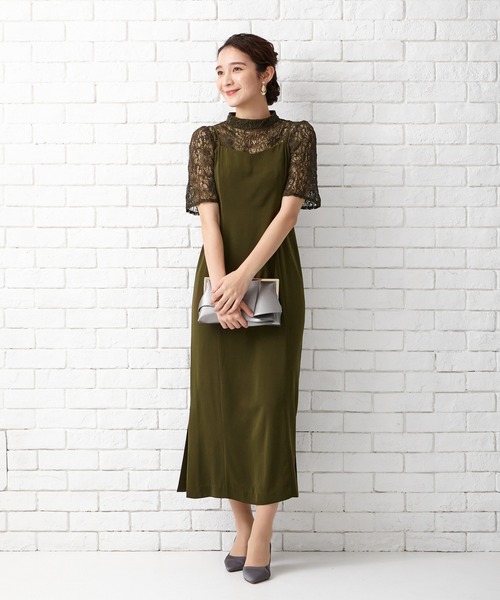 「AIMER」 キャミソールワンピース MEDIUM チャコールグレー レディース_画像2