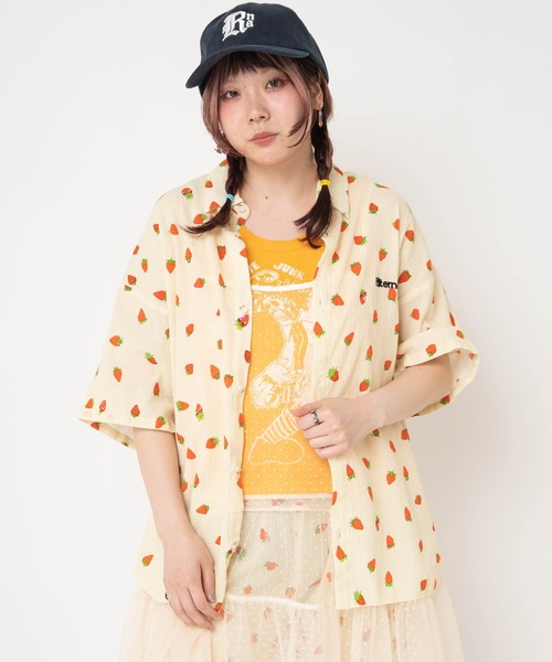 ブラウス シャツ B2963 ヨーリューイチゴシャツ レディースの画像