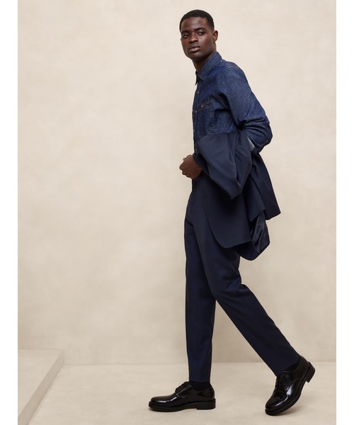 「BANANA REPUBLIC FACTORY STORE」 パンツ 32/30 ネイビー メンズ_画像3