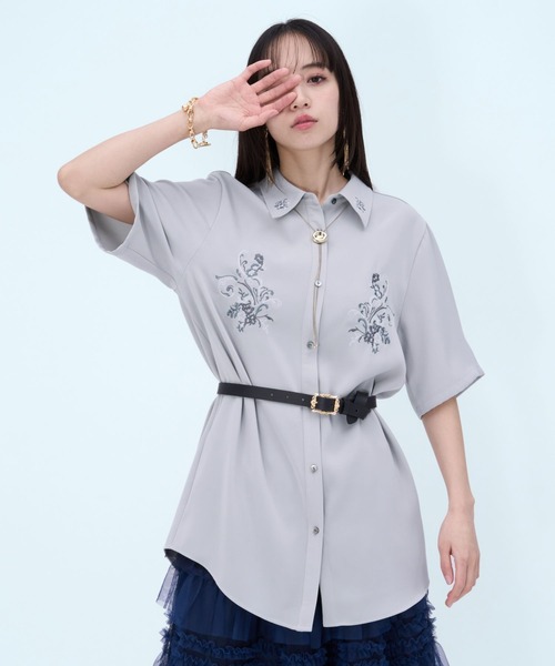HARE（ハレ） ブラウス シャツ トロミシシュウシャツ(HARE) レディース