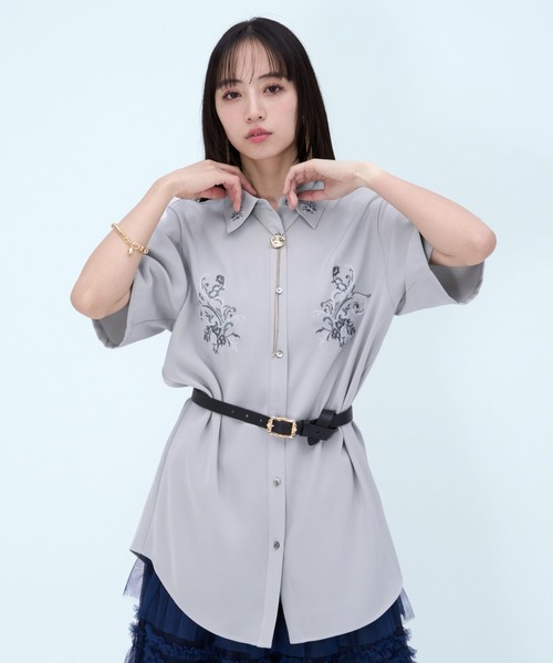 HARE（ハレ） ブラウス シャツ トロミシシュウシャツ(HARE) レディース