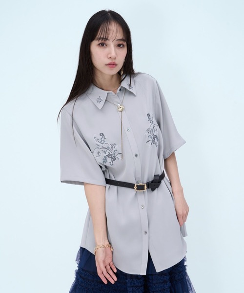 HARE（ハレ） ブラウス シャツ トロミシシュウシャツ(HARE) レディース