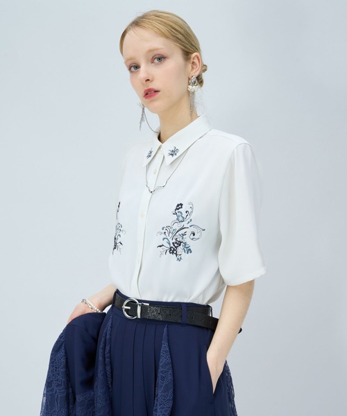 HARE（ハレ） ブラウス シャツ トロミシシュウシャツ(HARE) レディース