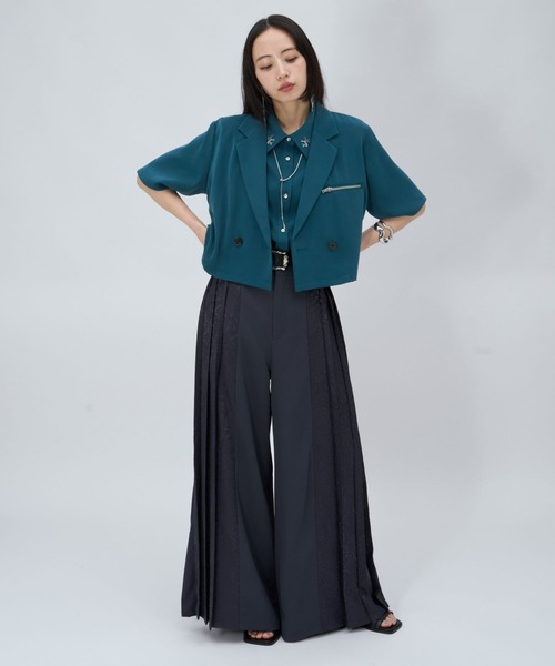 ブラウス シャツ トロミシシュウシャツ(HARE) レディースの画像