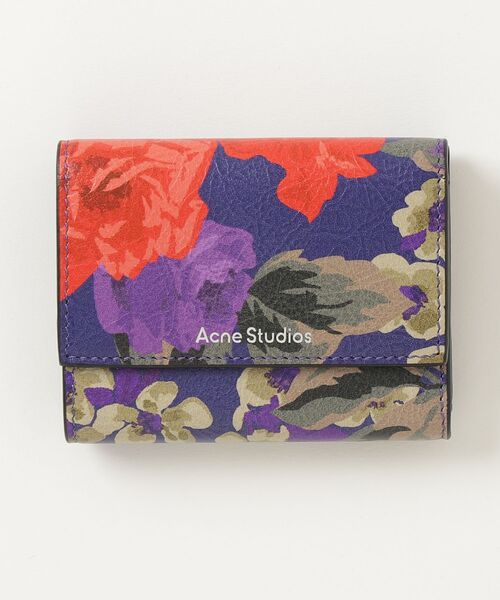Acne Studios（アクネ ストゥディオズ） 花柄財布 - ブルー レディース
