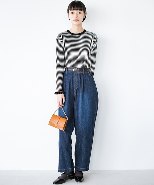 「haco!」 デニムパンツ MEDIUM グレー レディース_画像3