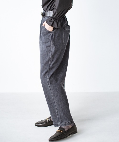 「haco!」 デニムパンツ MEDIUM グレー レディース_画像7