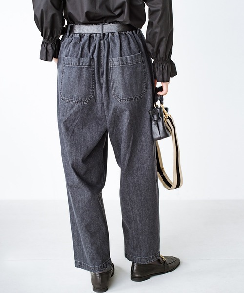 「haco!」 デニムパンツ MEDIUM グレー レディース_画像8