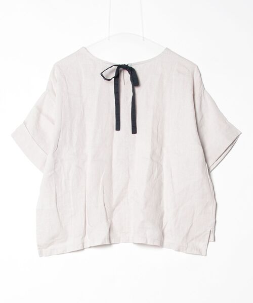 「fog linen work」 半袖ブラウス - グレー レディース_画像2