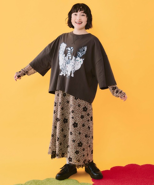 ScoLar（スカラー） ワンピース 162662：4柄展開 ロングスリーブソフト