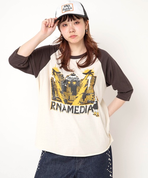 RNA（アールエヌエー） tシャツ M2719 ゼリーマンBIGラグランロンT