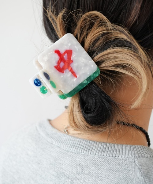 Port（ポート） ヘアクリップ 「 」 麻雀牌 モチーフ ヘアクリップ