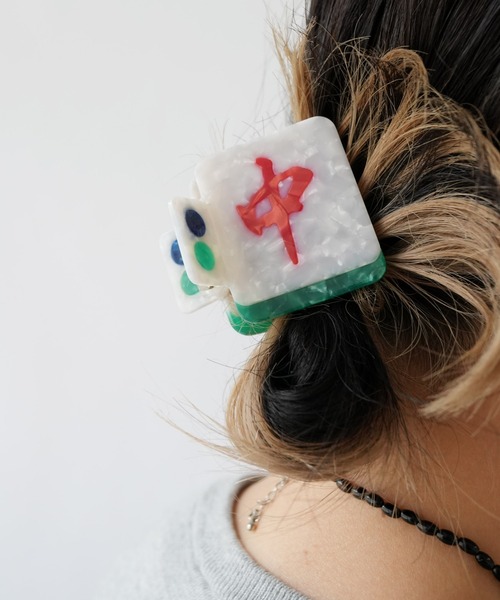 Port（ポート） ヘアクリップ 「 」 麻雀牌 モチーフ ヘアクリップ