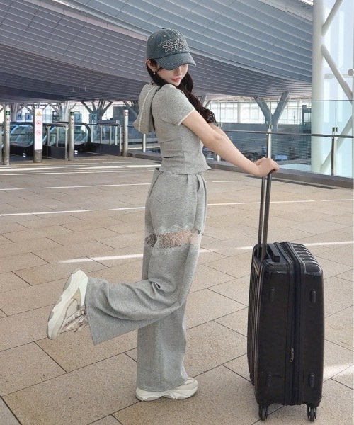 「one way」 イージーパンツ FREE グレー レディース_画像8