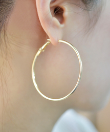 Fun & Daily ピアス F＆D : シンプリーフープピアス 5cm