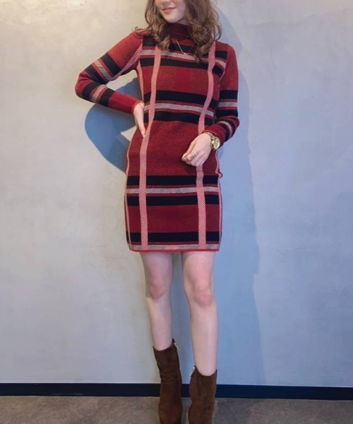 ワンピース ランダムチェックニットワンピース Zozotown Paypayモール店 通販 Paypayモール
