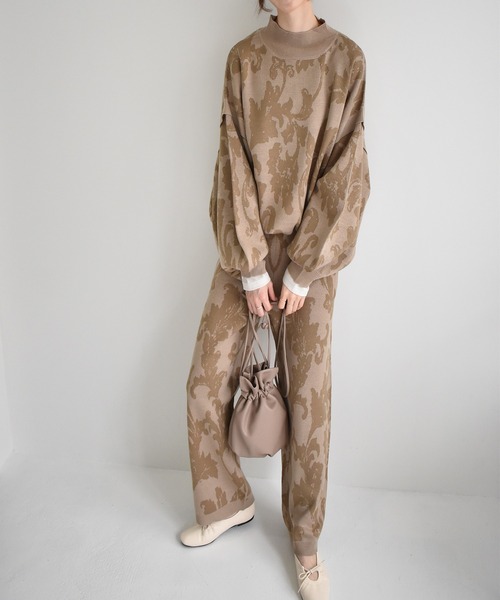 けします⊘ パンツ - 通販 - PayPayモール ジャカードバイカラ―ニットパンツ ZOZOTOWN PayPayモール店 ∗がございま