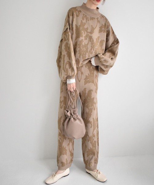 けします⊘ パンツ - 通販 - PayPayモール ジャカードバイカラ―ニットパンツ ZOZOTOWN PayPayモール店 ∗がございま